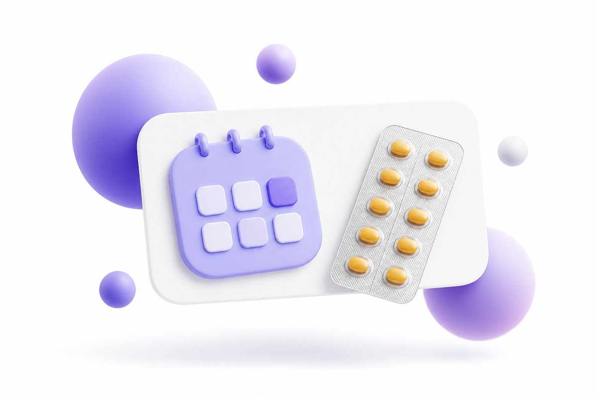 Weekend calendar and a 20 mg tadalafil blister